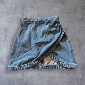 Zazig & Voltaire Julipe Denim Skirt Cross Over Denim Skirt